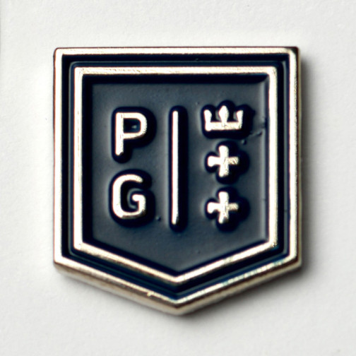 pins with the logo of Gdańsk University of Technology