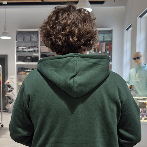 zipped sweatshirt